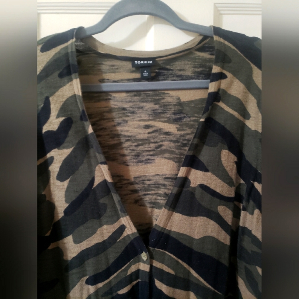 Torrid - Lightweight Camo Cardigan